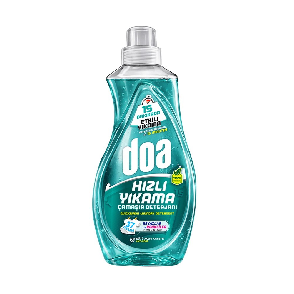 Sıvı Çamaşır DeterjanıDoa Sıvı Çamaşır Deterjanı Hızlı Yıkama Renkliler ve Beyazlar 1480 ml