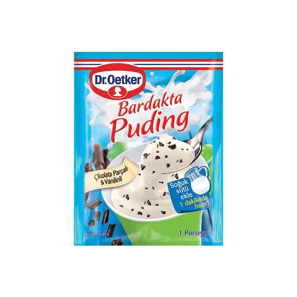 Toz PudingDr.Oetker Bardakta Puding Çikolata Parçalı Vanilinli 32 Gr