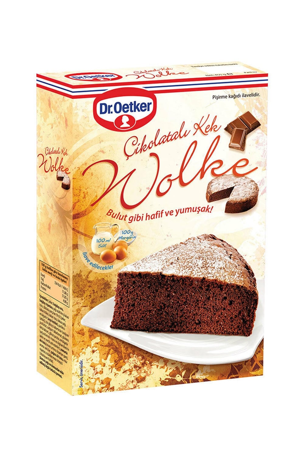 Dr.Oetker Wolke Çikolatalı Kek Kar.455 Gr