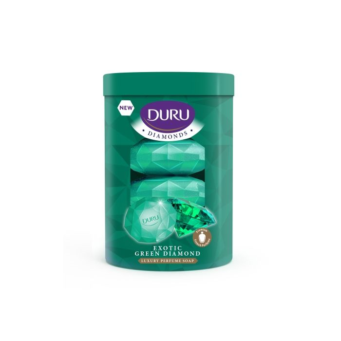 Katı, Sıvı SabunDuru Diamonds Exotic Green Diamonds Güzellik Sabunu 4*90 Gr