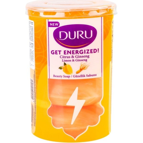 Katı, Sıvı SabunDuru Güzellik Sabunu Get Energized Limon&Ginseng 4*90 g
