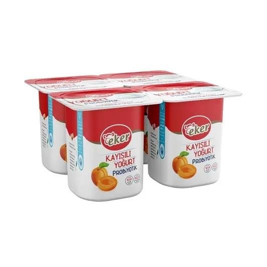 Meyveli YoğurtEker Kayısılı  Probıyotık Yoğurt 4*100 Gr