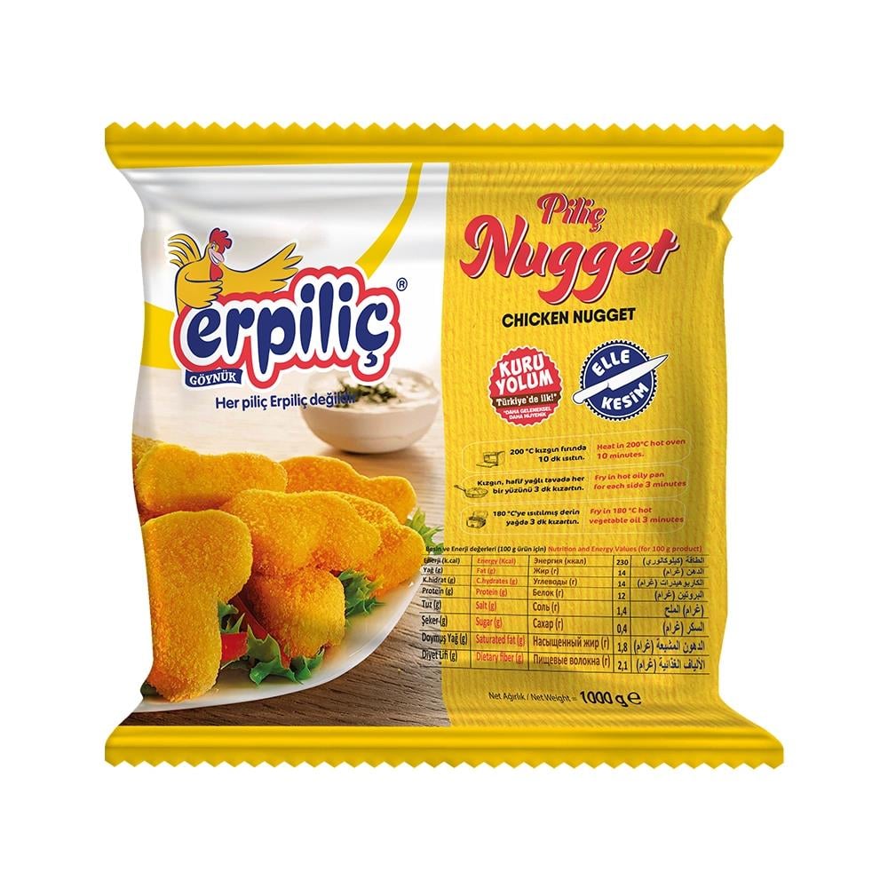 Et ÜrünleriErpiliç Donuk Piliç Nugget 1 Kg