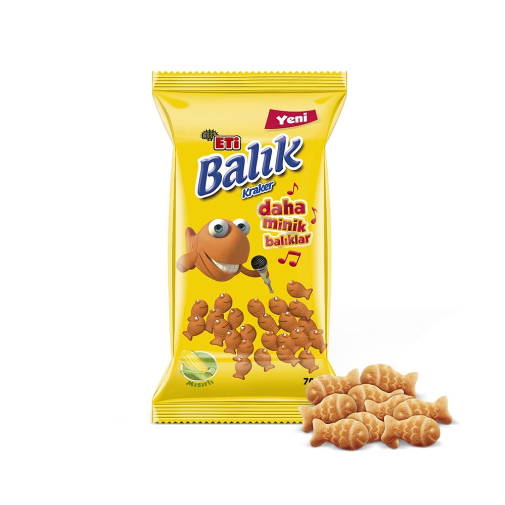 Eti Balık Kraker Mısırlı 70 gr Mini