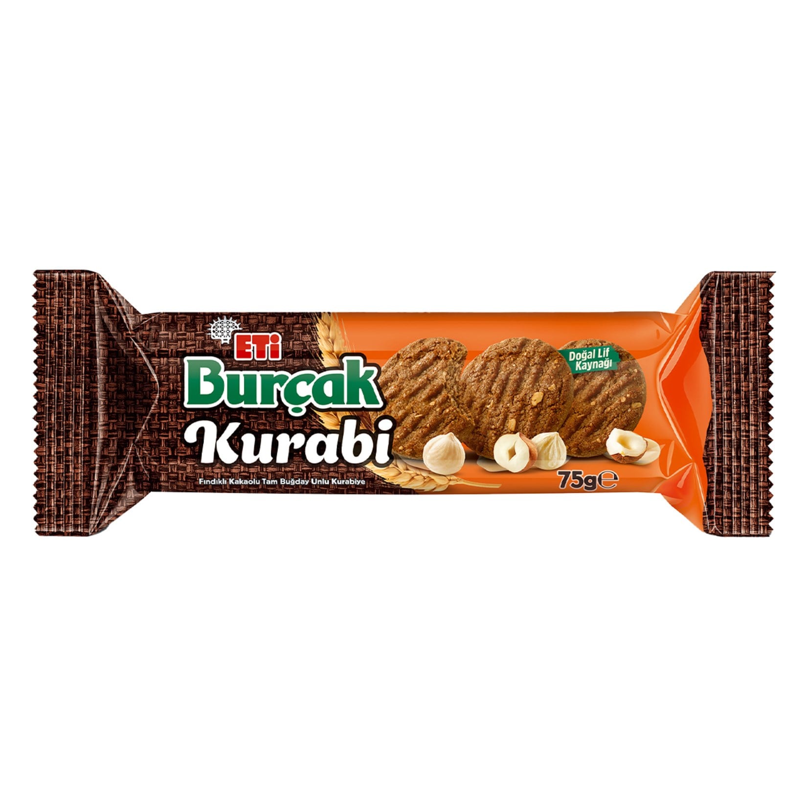 BisküviEti Burçak Kurabi Fındıklı Kakaolu Tam Buğday Unlu 75 g