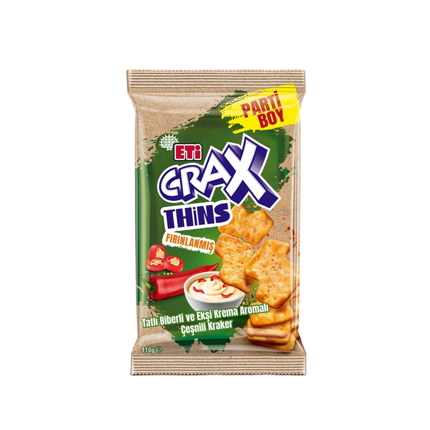 KrakerEti Crax Thins Tatlı Biber Eksi Krema 110 g
