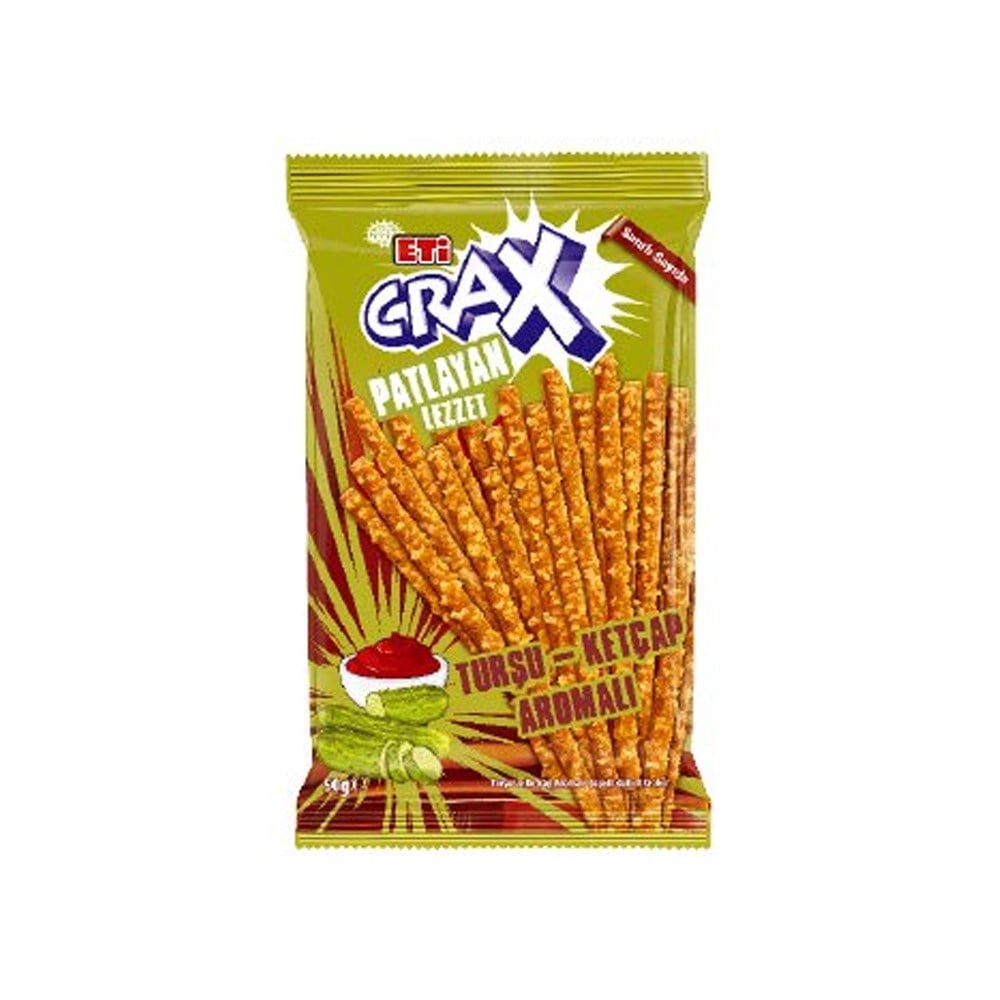 KrakerEti Crax Turşu Ketçap Aromalı Patlayan Lezzet 50 g