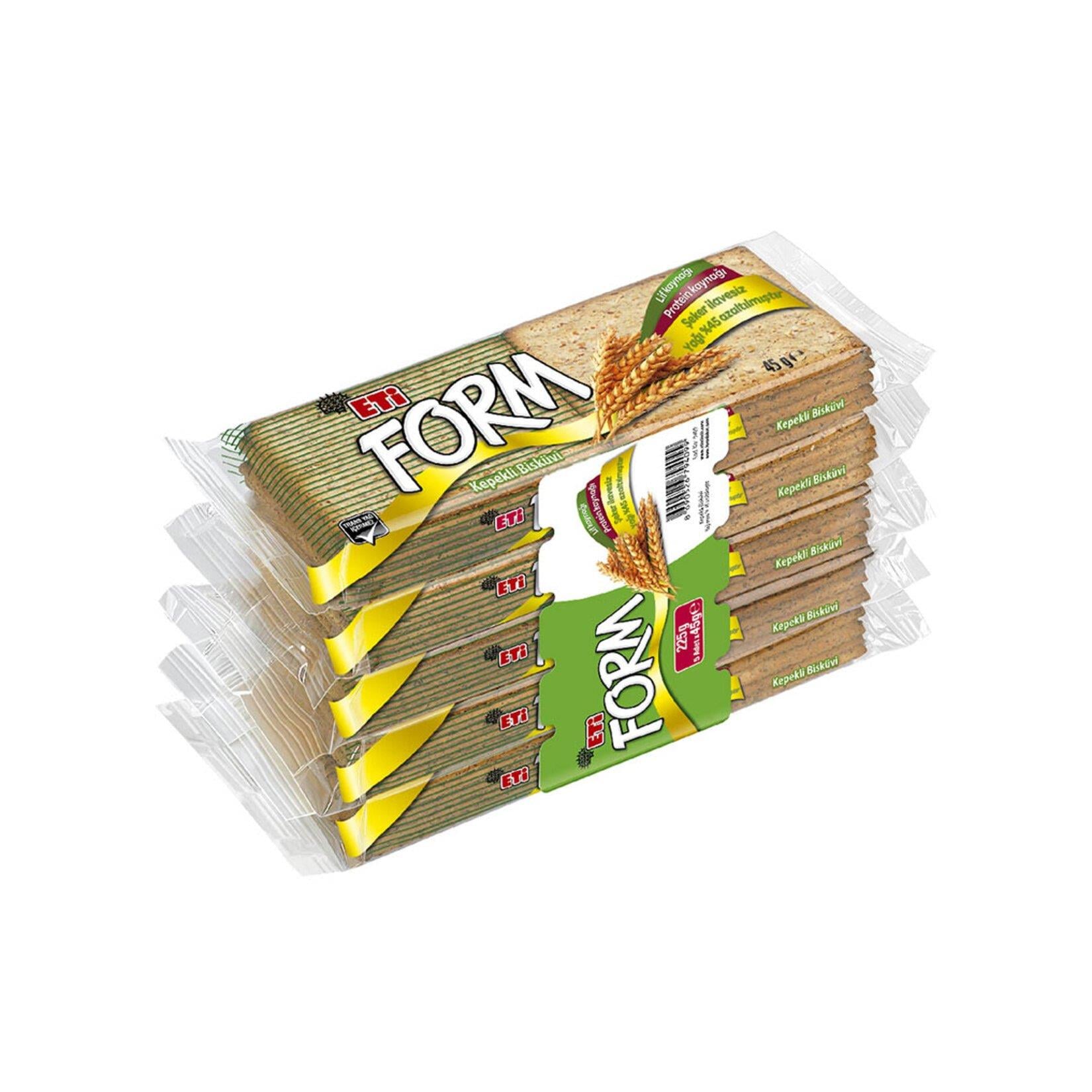 KrakerEti Form 5li Kepekli Bisküvi (5x45 Gr)