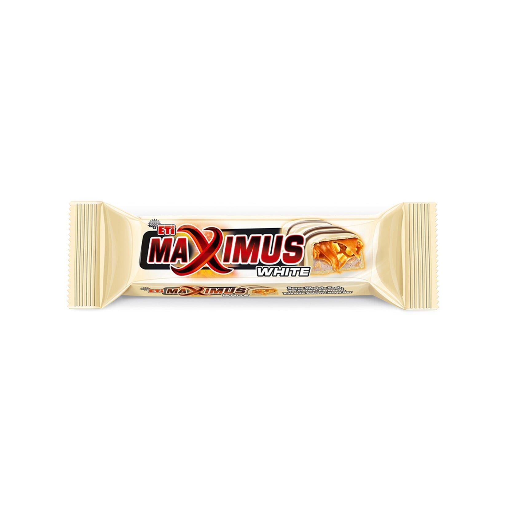 ÇikolataEti Maximus White Beyaz Çikolata Kaplı Yer Fıstıklı Karamelli 36 gr
