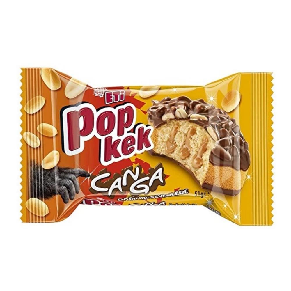 ETİ POPKEK CANGA YER FISTIKLI SOSLU YER FISTIKLI KAKAO KAPLAMALI KEK 60G