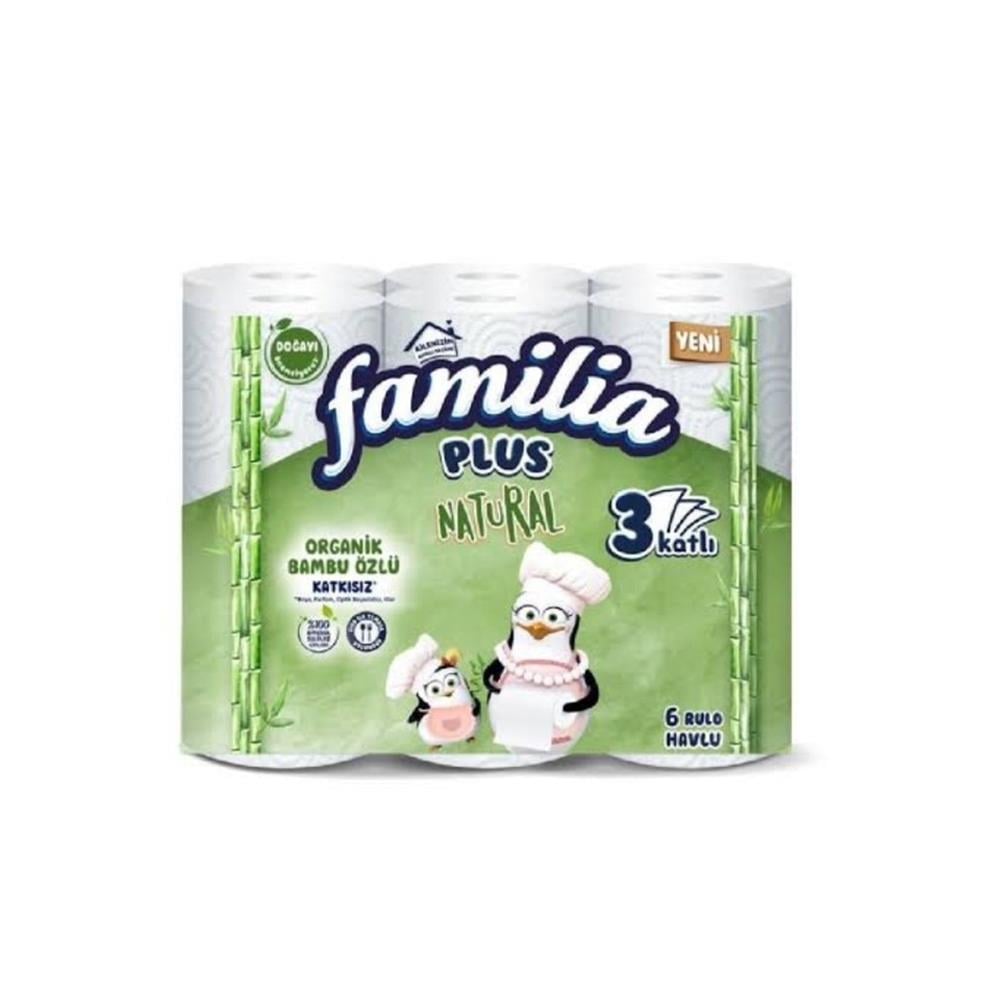 Kağıt HavluFamilia Havlu 6 lı Plus Natural 3 Katlı
