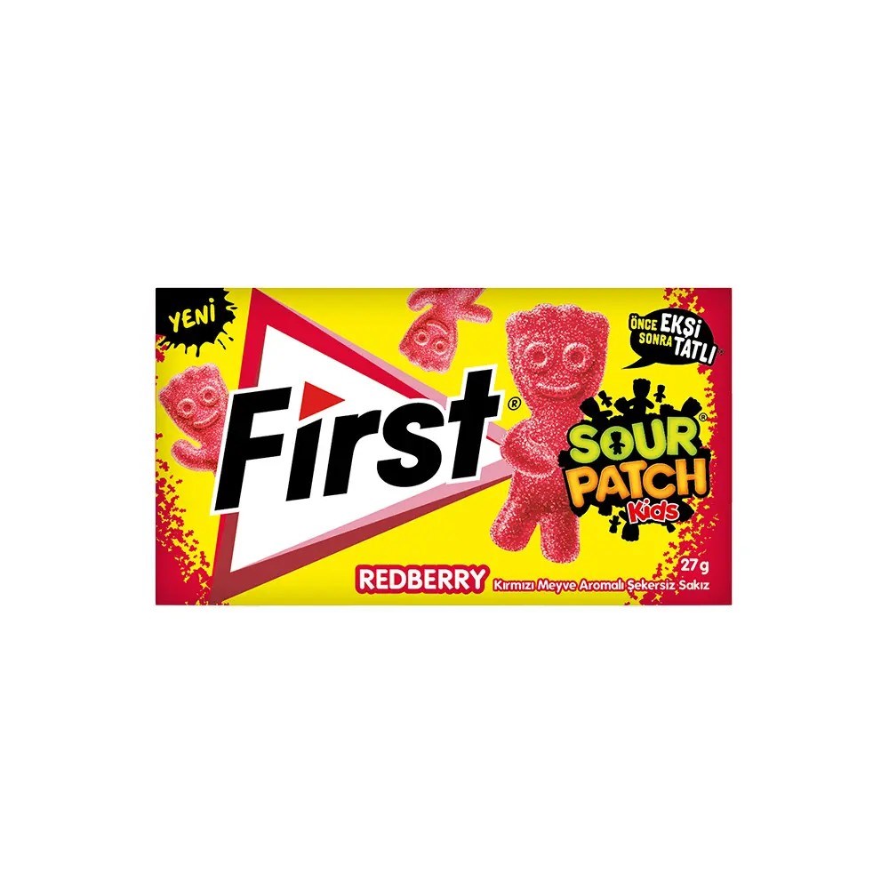 SakızFirst Sour Patch Kids Redberry Zarf Sakız 27 g