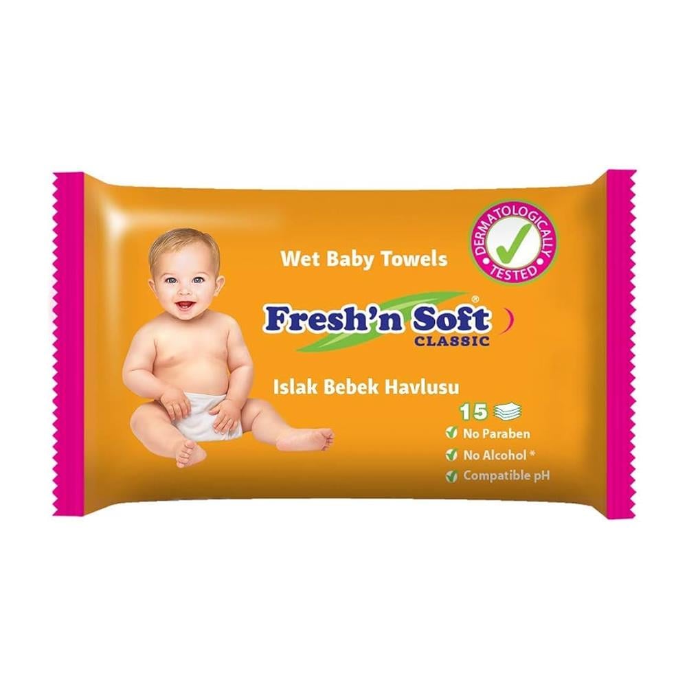 Islak MendilFreshn Soft Classic Islak Bebek Havlusu 15 li