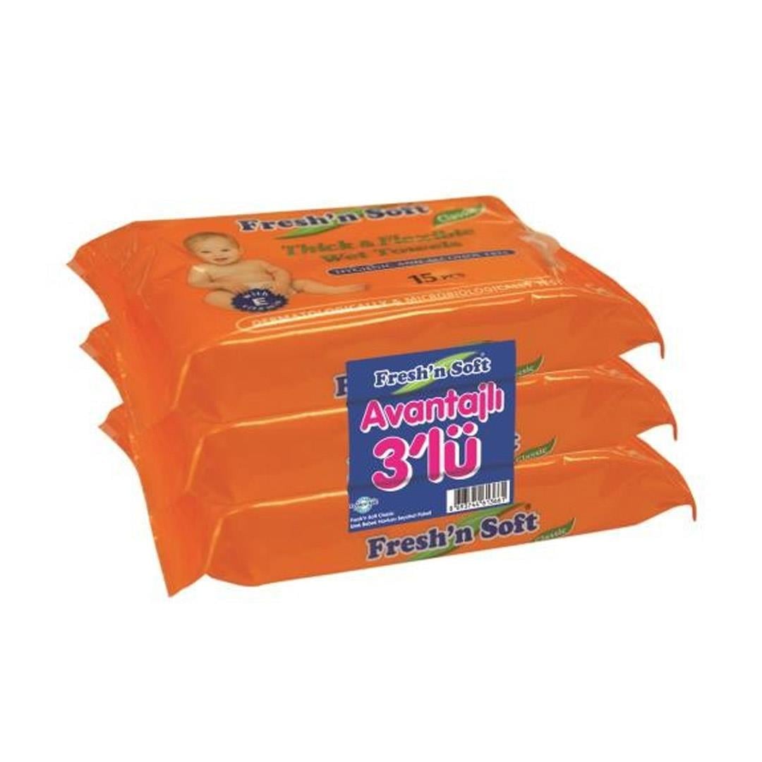 Islak MendilFresh'n Soft Islak Bebek Havlusu 3*64 Lü