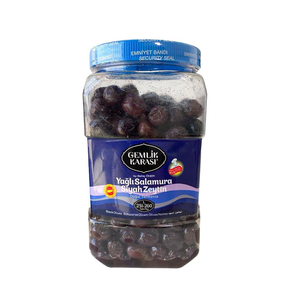Gemlik Karası Siyah Salamura Zeytin 1350 gr L 231-260