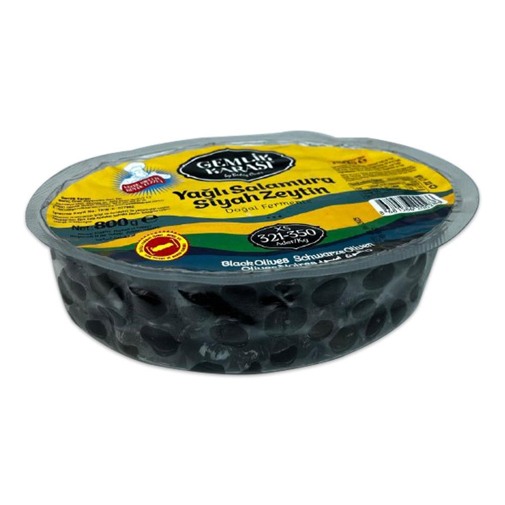 Siyah ZeytinGemlik Karası Siyah Salamura Zeytin 760 gr XS 321-350 Vakumlu