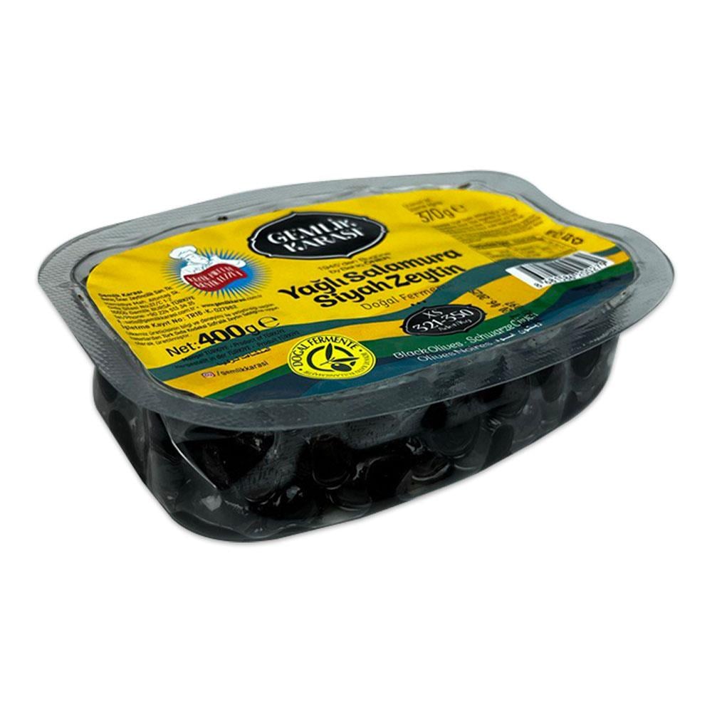 Siyah ZeytinGemlik Karası Siyah Zeytin 370 Gr. Vak.Xs 321-350
