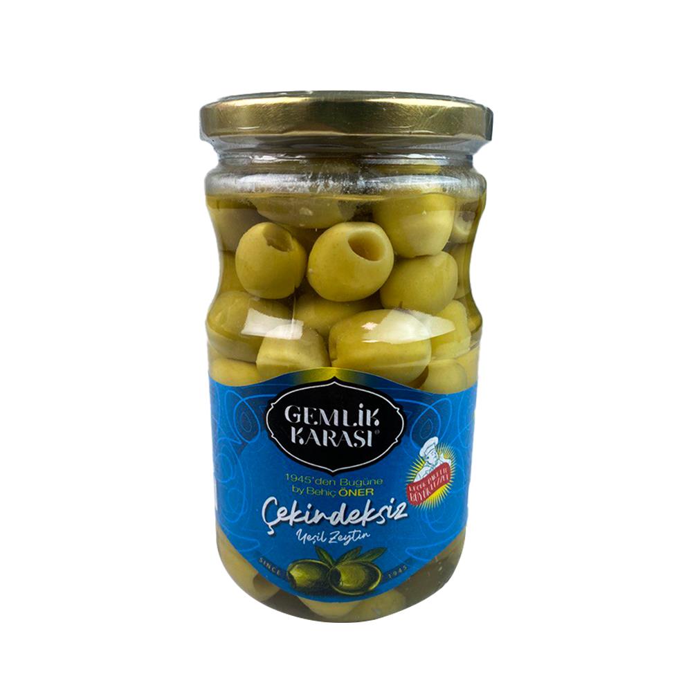 Gemlik Karası Yeşil Zeytin Çekirdeksiz 350 gr 4XL Cam