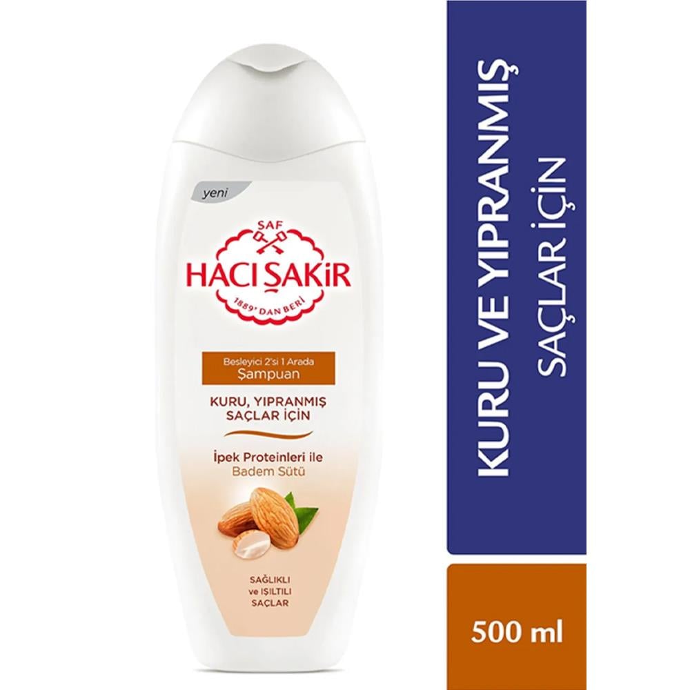 ŞampuanHacı Şakir Şampuan Badem Sütü Kremli 500 Ml