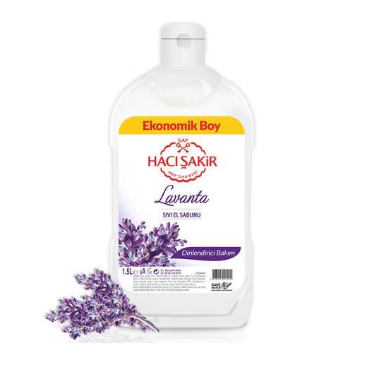 Katı, Sıvı SabunHacı Şakir Sıvı Sabun Lavanta 1500 Ml
