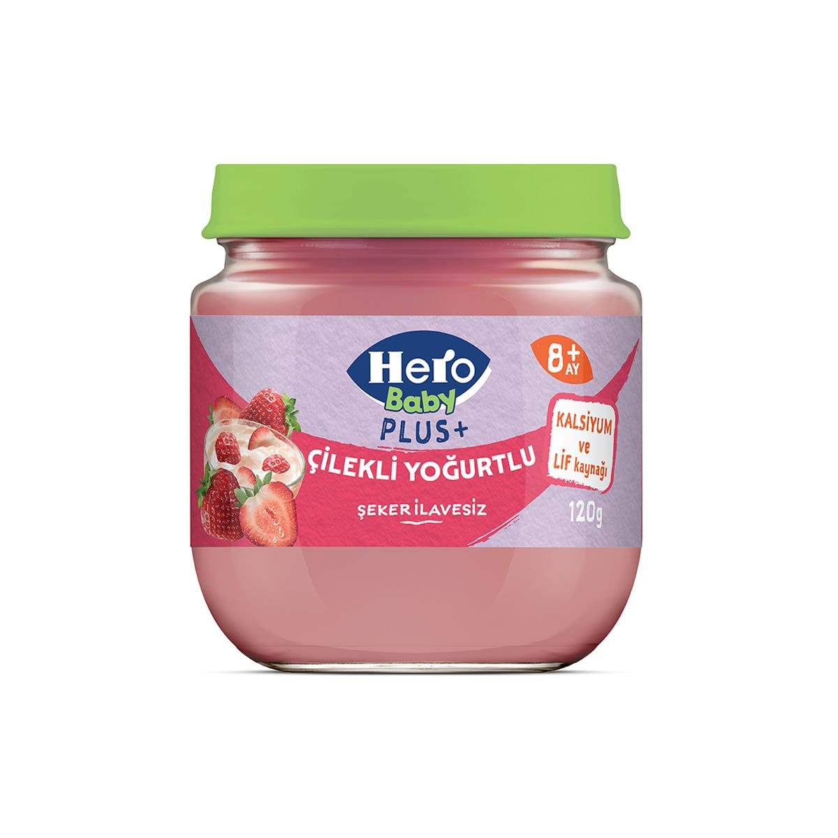 Bebek MamasıHero Baby Plus Çilekli Yoğurtlu Şeker İlavesiz 120Gr