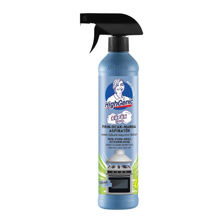 Mutfak ve Banyo TemizleyicilerHighgenic Fırın,Ocak,Mangal,Aspiratör Temizleyici Köpük 500 Ml