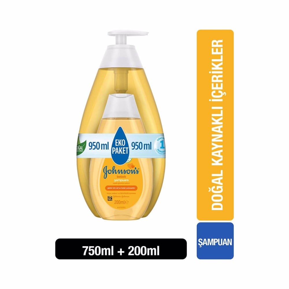 Johnson's Baby Şampuan 750 ml + 200 ml Avantaj Paket