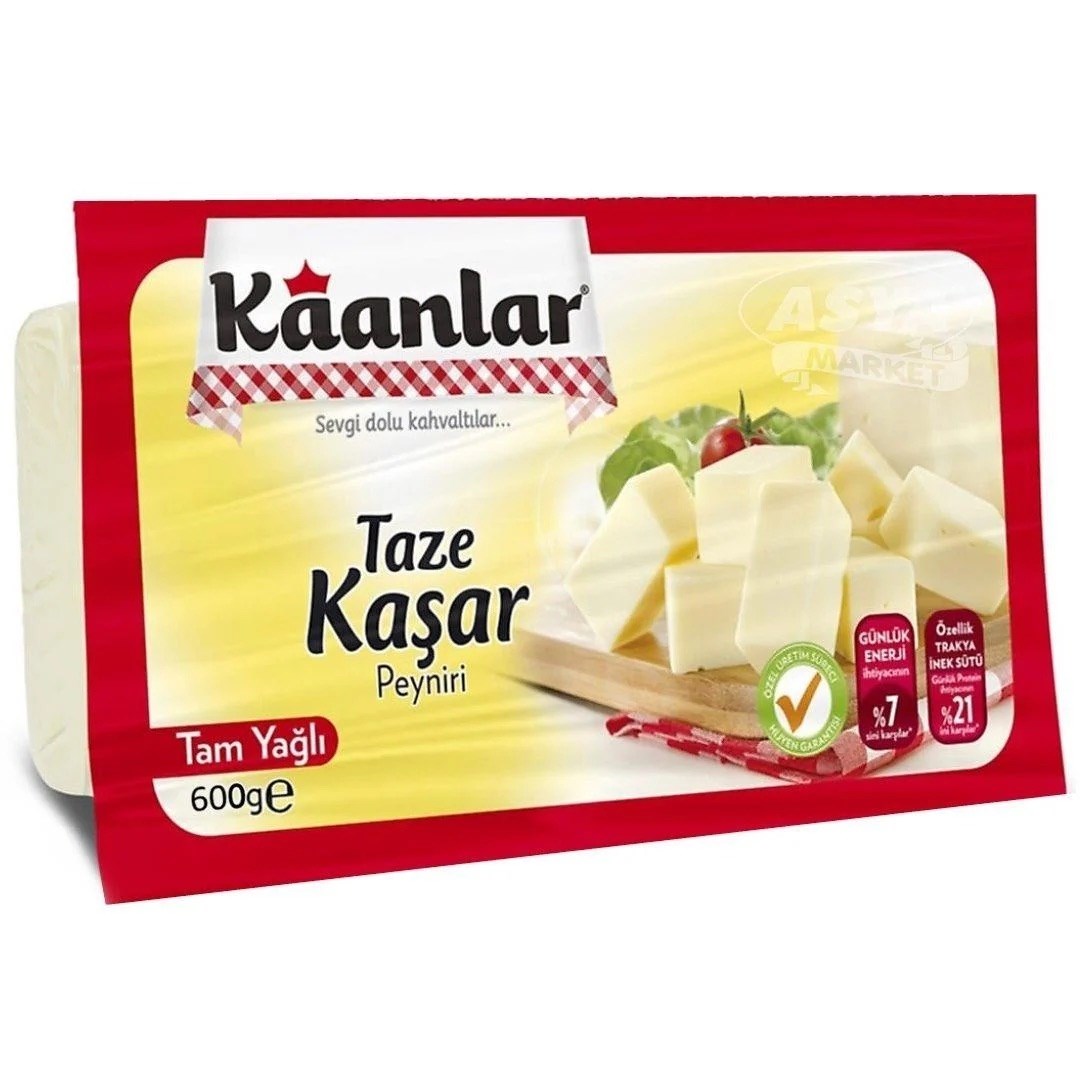 Taze KaşarKaanlar Tam Yağlı Taze Kaşar Peyniri 600 g