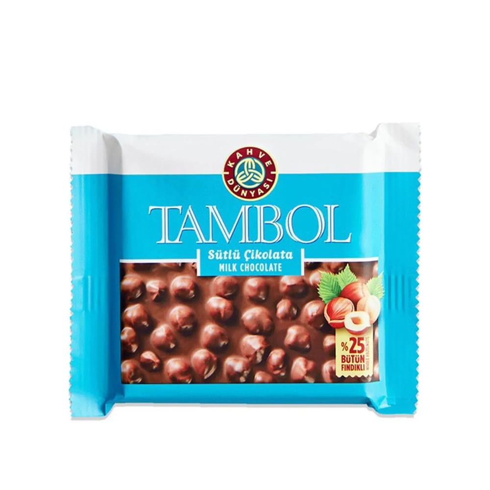 ÇikolataKahve Dünyası Tambol Sütlü Fındıklı Çikolata 77 Gr