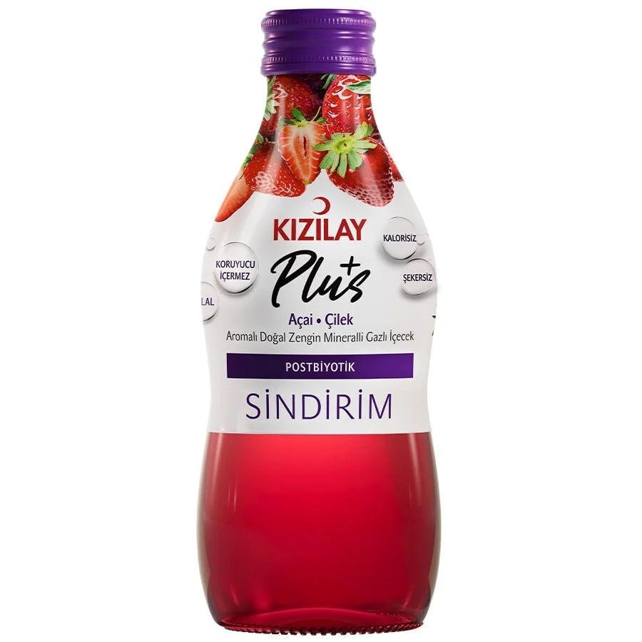 Maden SuyuKızılay Plus Açai Çilek Sindirim Gazlı İçeçek 200 ml