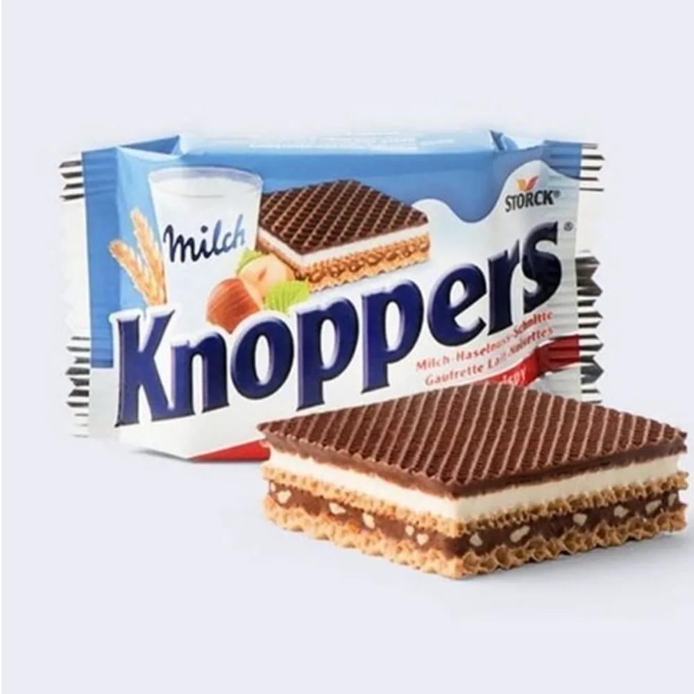 GofretKnoppers Sütlü ve Nuga Kremalı Gofret 25 Gr
