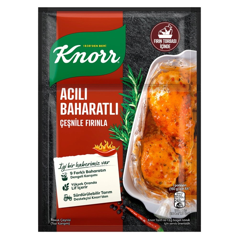 Knorr Çeşni Fırında Tavuk 31 Gr Acı Baharatlı