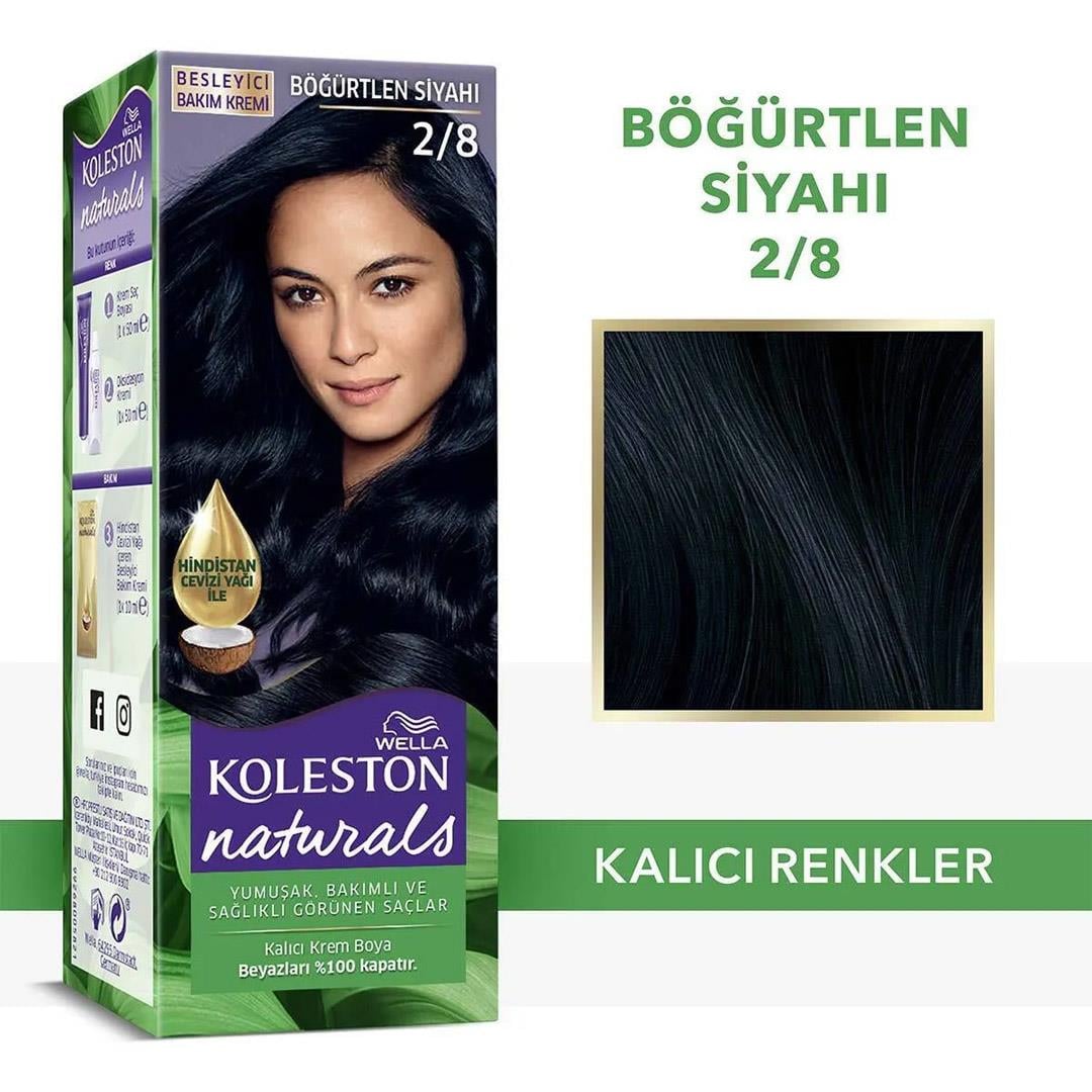 Saç BoyasıKoleston Saç Boyası Naturel 2/8 Böğürtlen Siyah