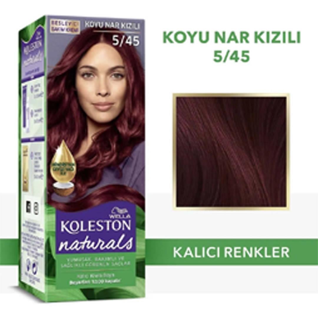 Saç BoyasıKoleston Saç Boyası Naturel 5/45 Koyu Nar Kızılı