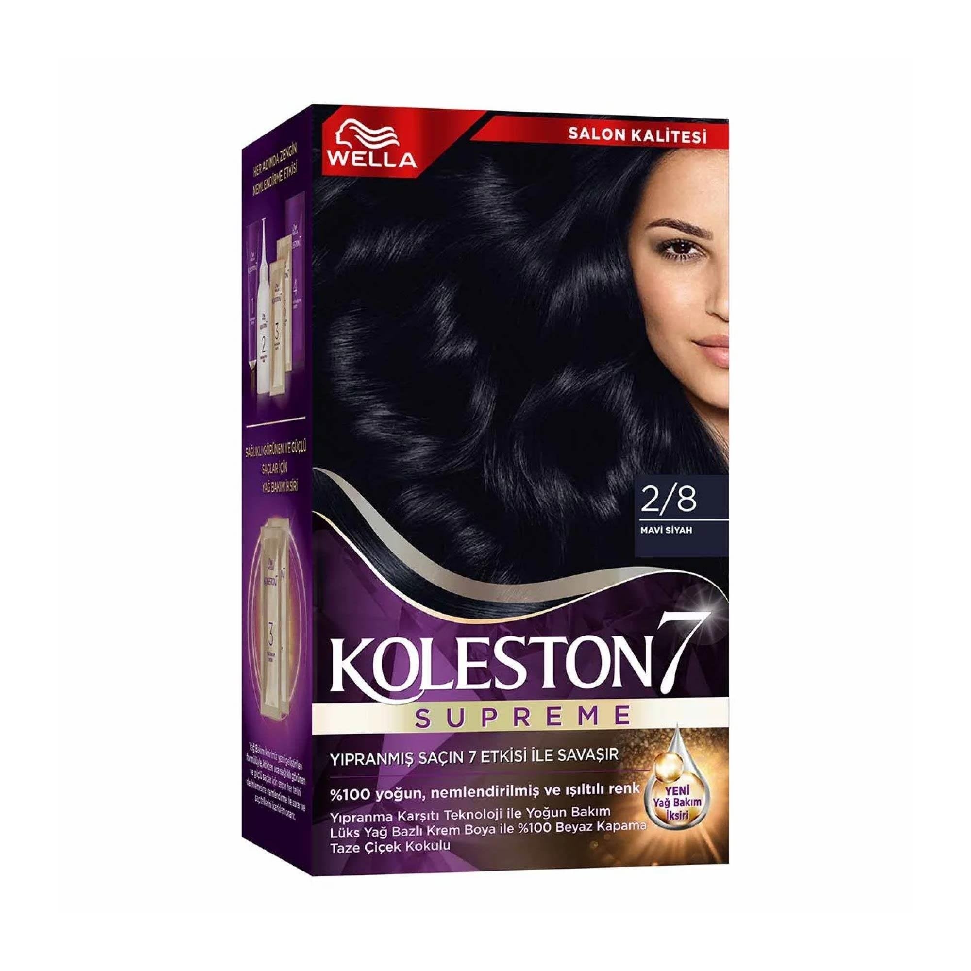 Saç BoyasıKoleston Set Boya 2/8 Mavi Siyah