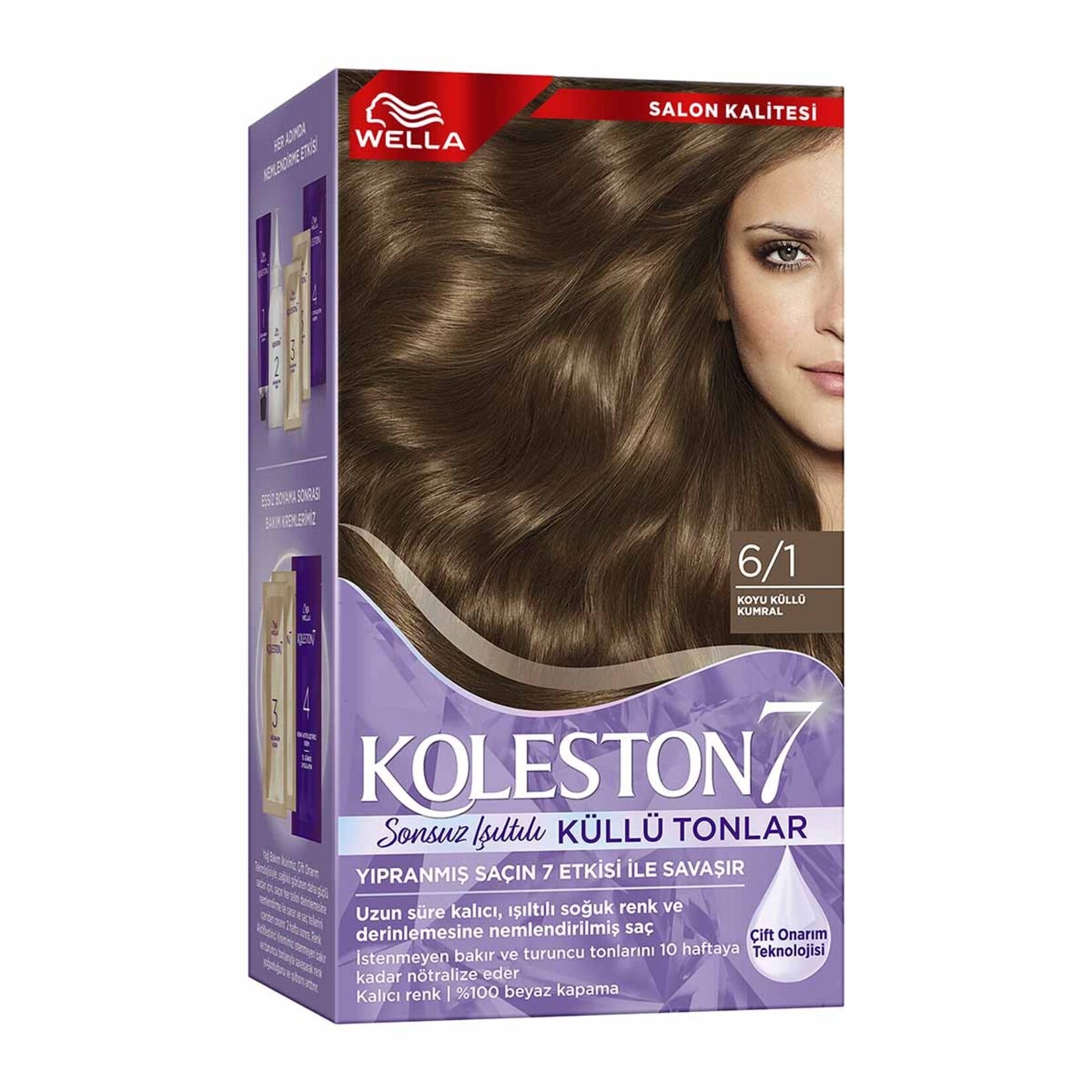 Saç BoyasıKoleston Set Boya 6/1 Koyu Küllü Kumral