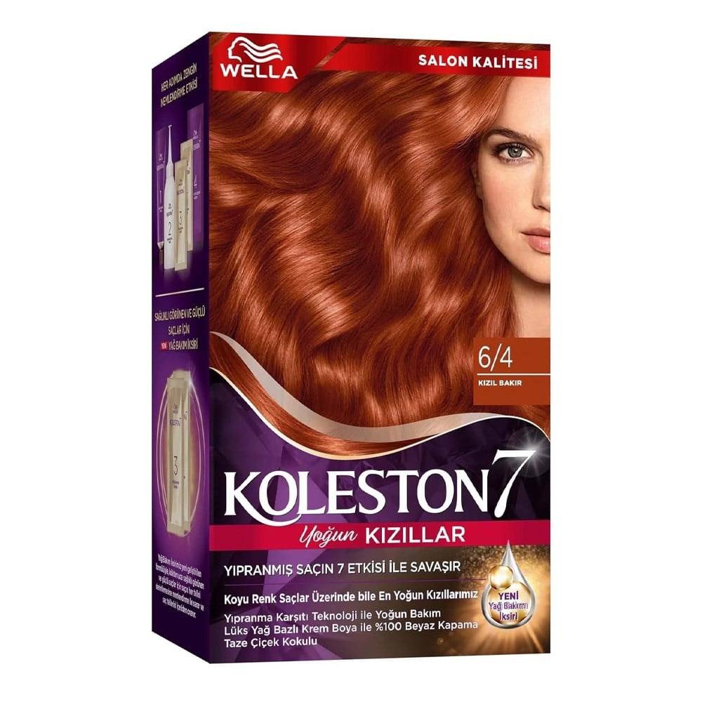 Saç BoyasıKoleston Set Boya 6/4 Kızıl Bakır