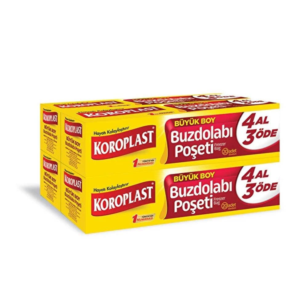 Buzdolabı PoşetiKoroplast Buzdolabı Poşeti Büyük 30*45 4 Al 3 Öde