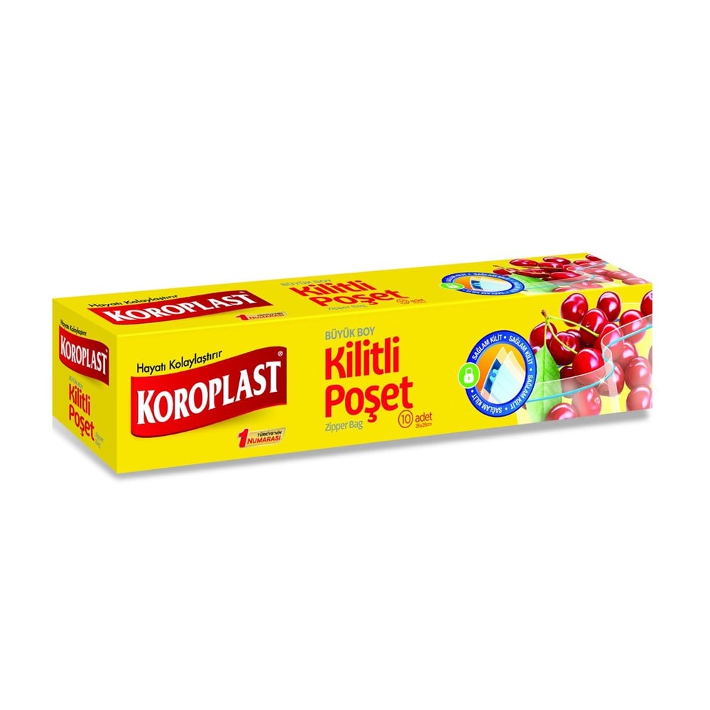 Koroplast Kilitli Poşet 10 Lu Büyük Boy