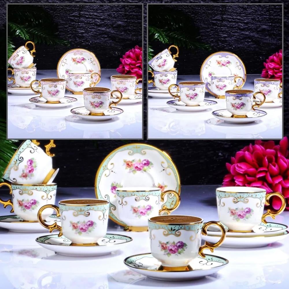 Çay FincanlarıKosova Fincan Takımı 6 lı Ayaklı 90 cc RSY-169