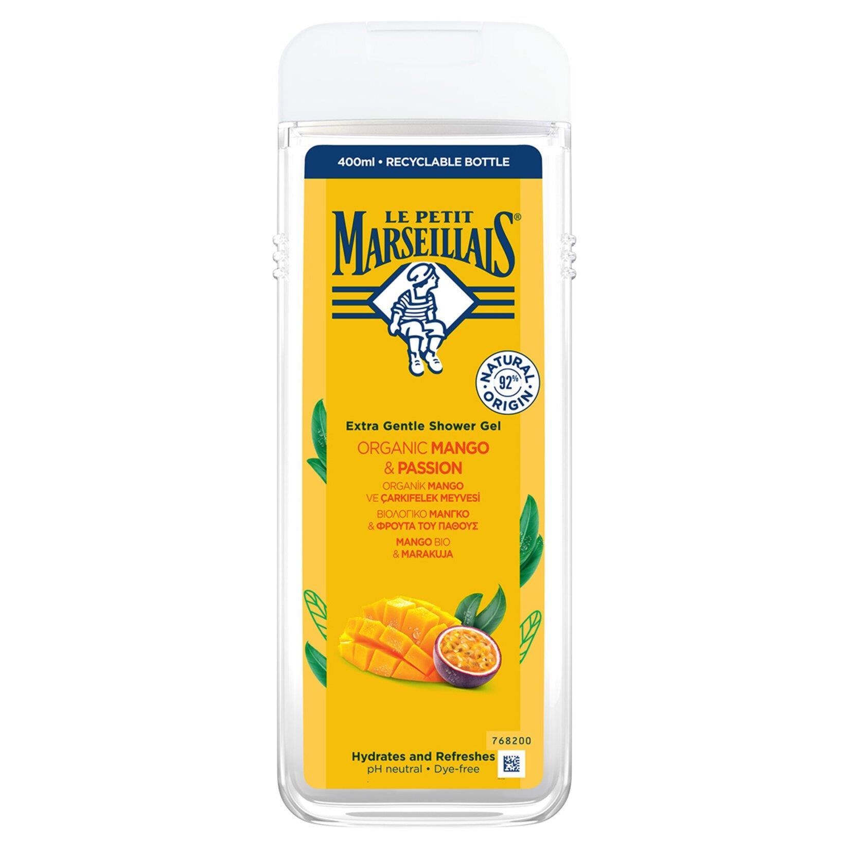 Duş JeliLe Petit Marseillais Duş Jeli Organik Mango Ve Çarkıfelek Meyvesi 400 ml