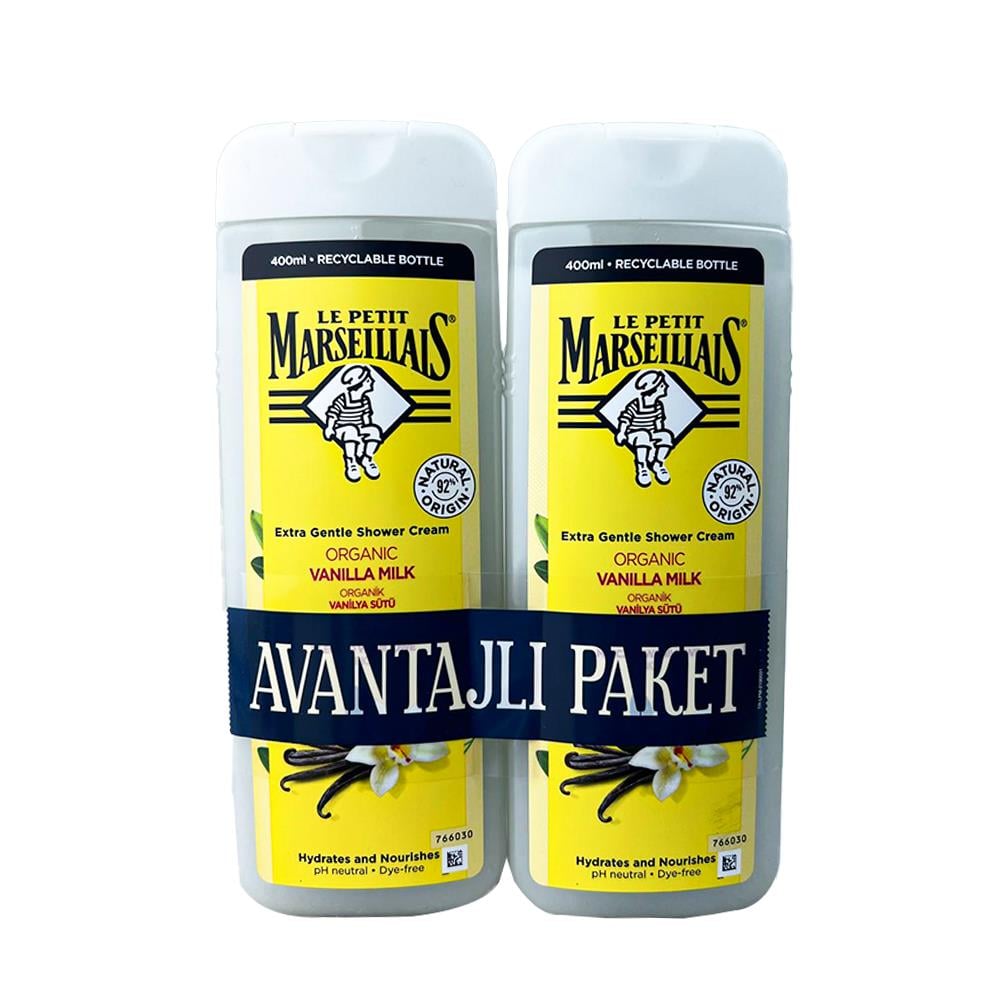 Duş JeliLe Petit Marseillais Duş Jeli Vanilya Sütü 2*400 Ml