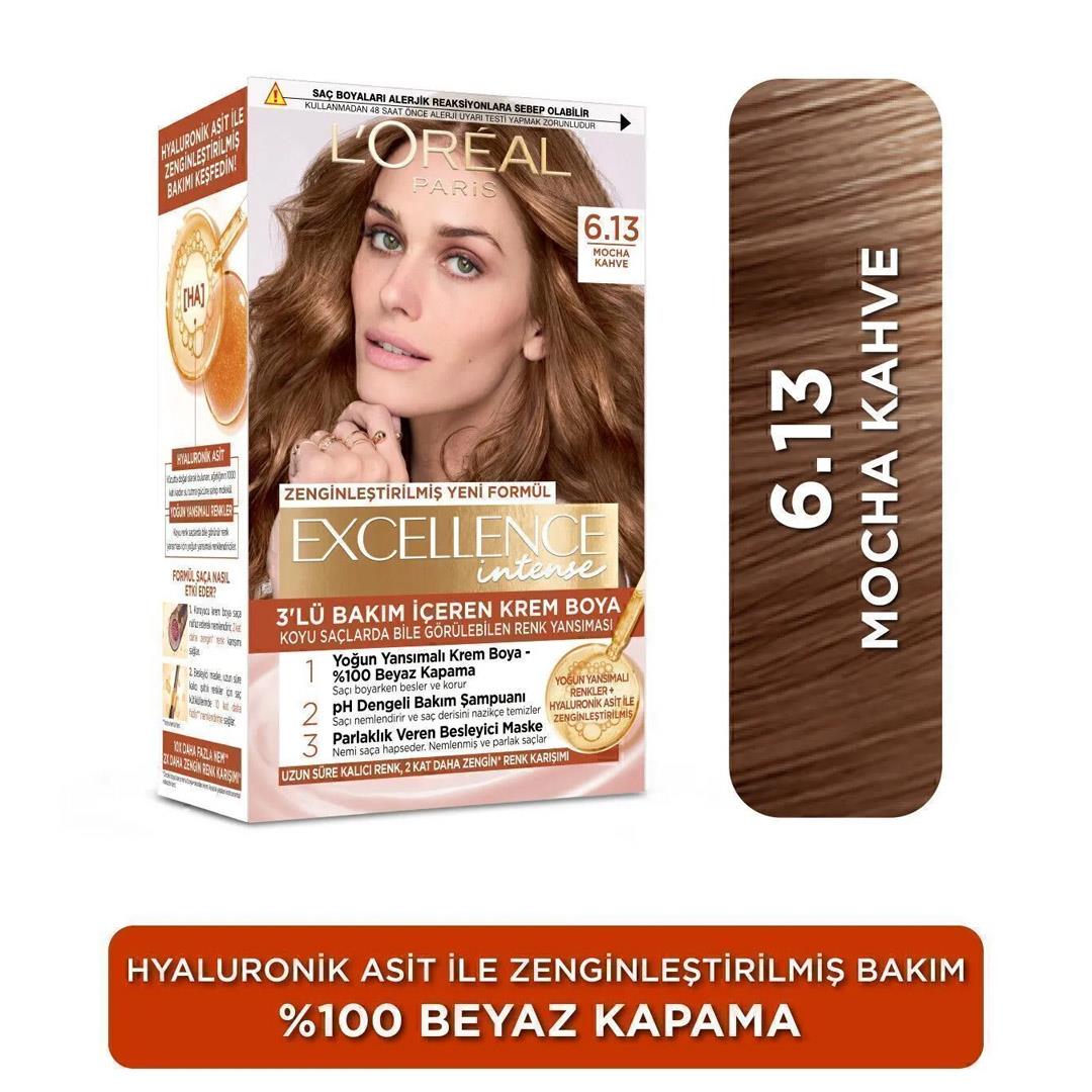 Saç BoyasıLoreal Paris Excellence Creme Saç Boyası 6.13 Mocha Kahve