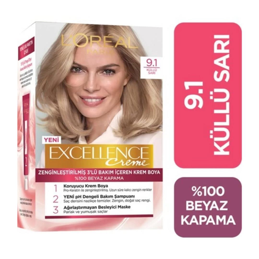 Saç BoyasıLoreal Paris Excellence Creme Saç Boyası 9.1 Küllü Sarı