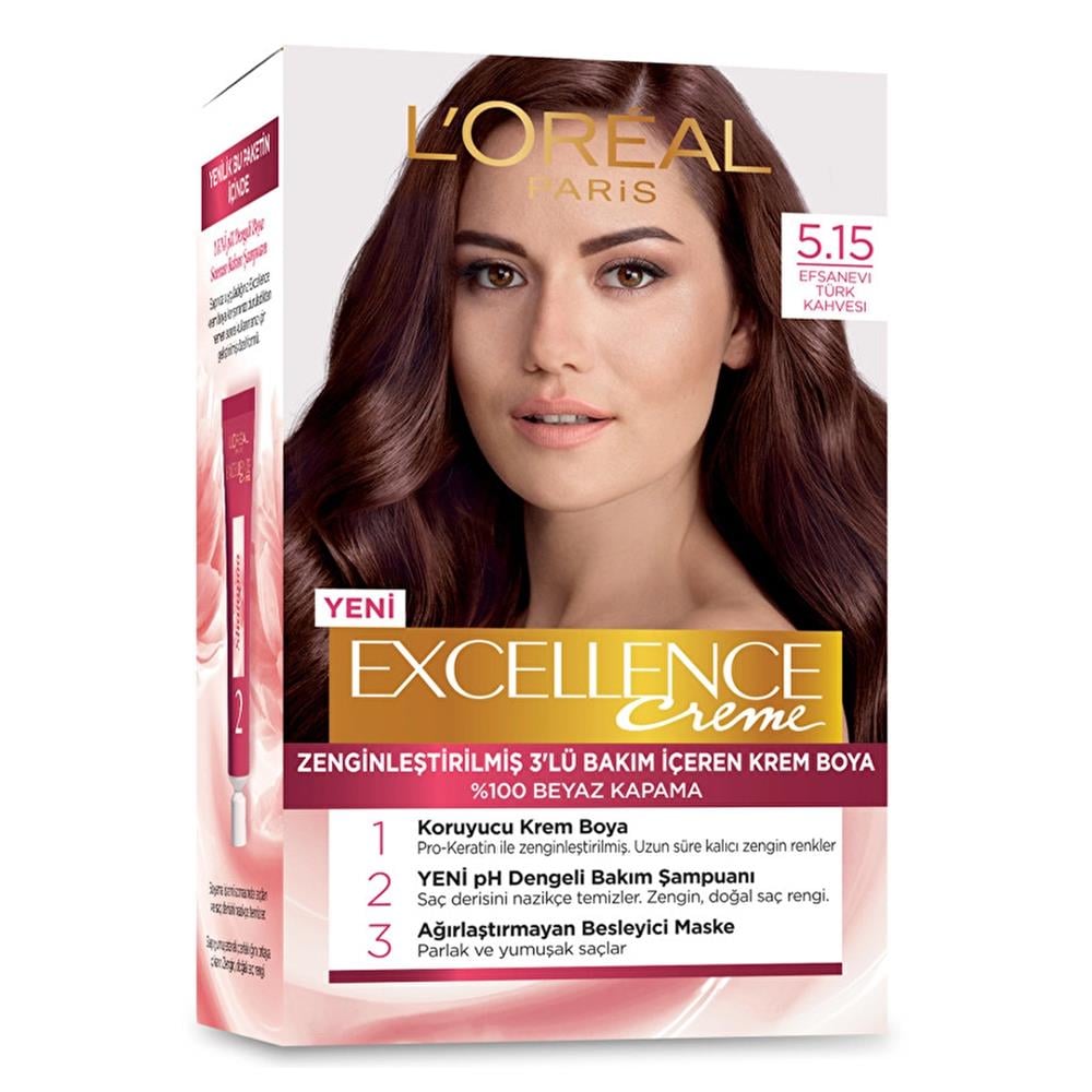 Saç BoyasıLoreal Paris Excellence Creme Saç Boyası 5.15 Efsanevi Türk Kahvesi
