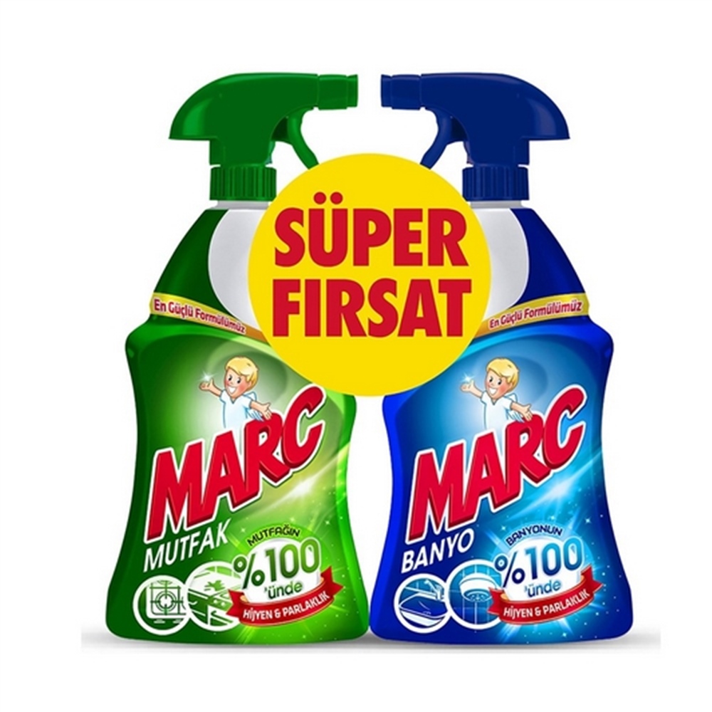 Marc Yüzey Temizleyici Mutfak 750 Ml+Banyo 750 Ml