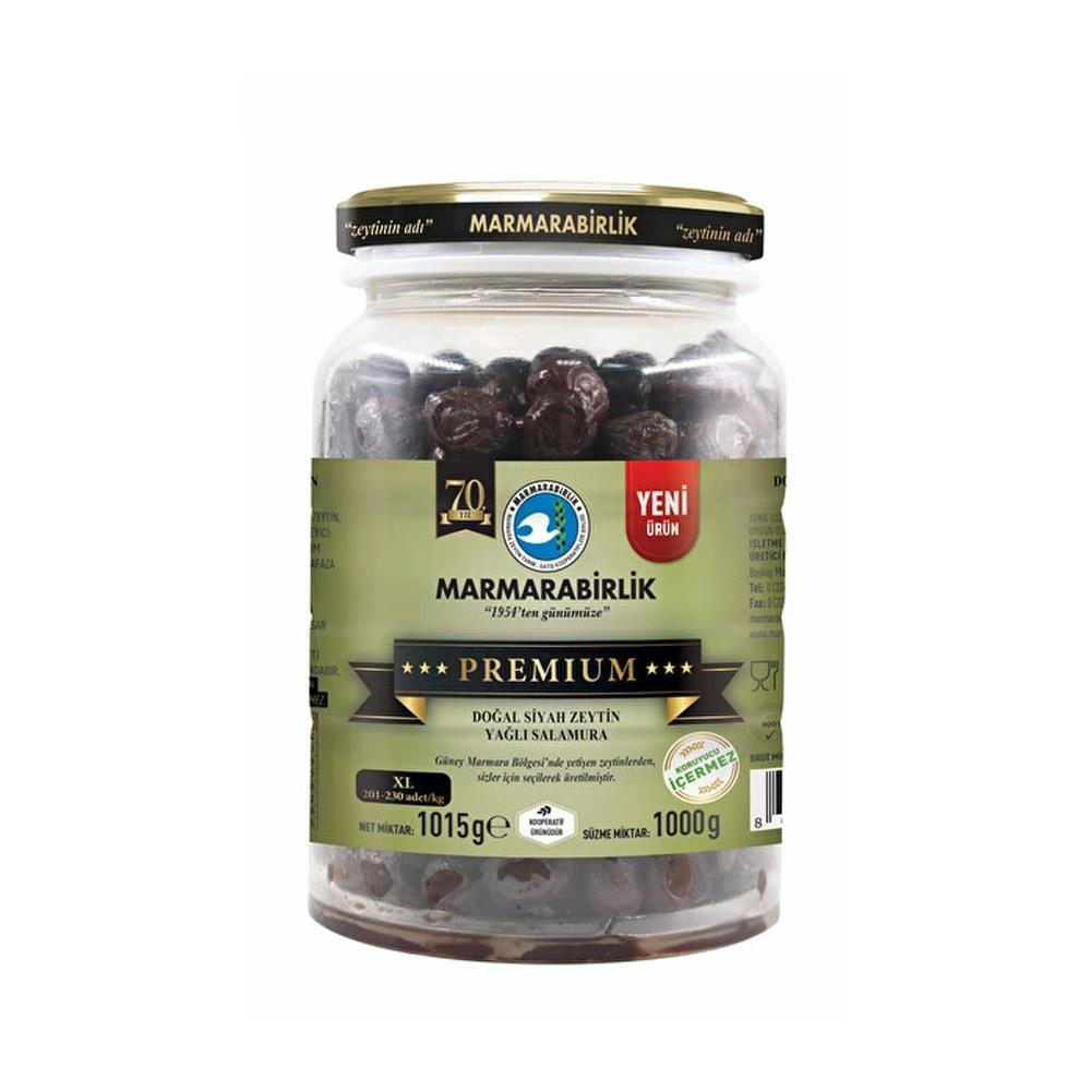 Siyah ZeytinMarmara Birlik Premium Zeytin (xl) 1000 Gr