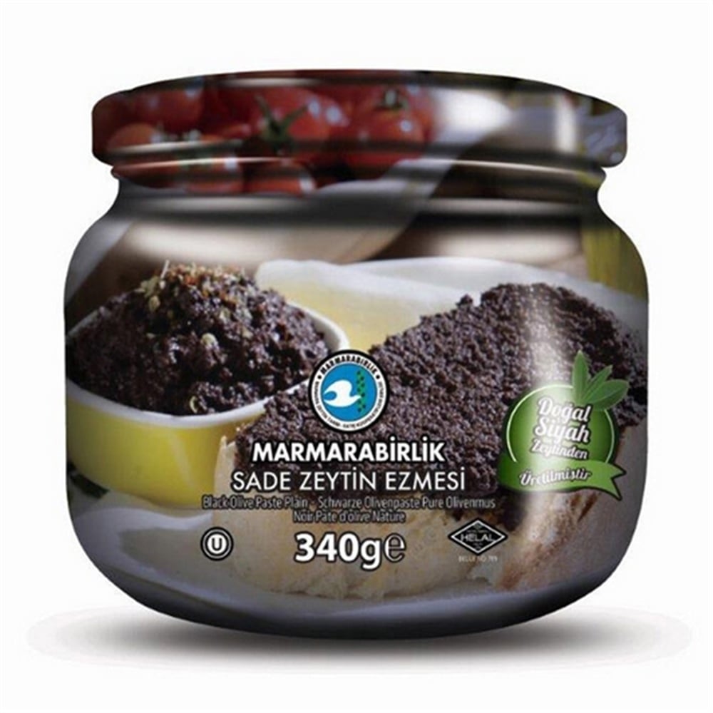 Marmara Birlik Siyah Ezme Zeytin Sade 340 Gr