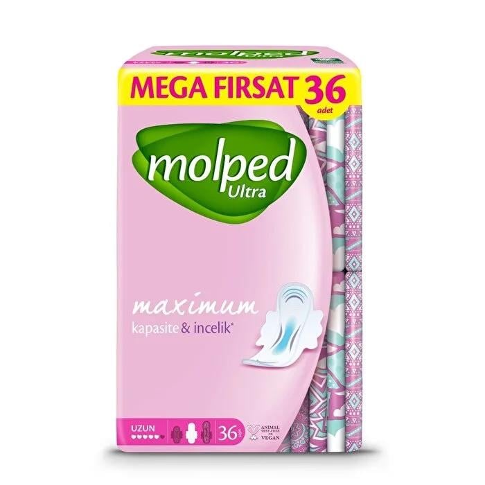 Ultra PedMolped Anatomik Hijyenik Ped Mega Fırsat Paketi 36 lı Uzun