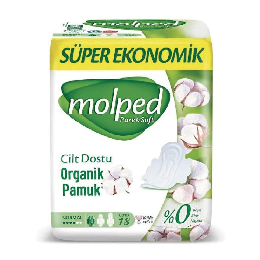 Molped Hijyenik Ped Pure & Soft Uzun 18li